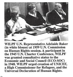 Adelaide Baker, The UN Commission on Human Rights Session, 1959