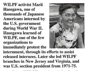 Marii Hasegawa, Japanese American interned during WWII. 