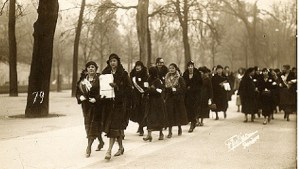 Women Walking with Petition to League of Nations, 1932, Geneva