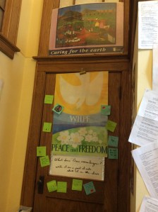 WILPF Display in Bloomington, Indiana 